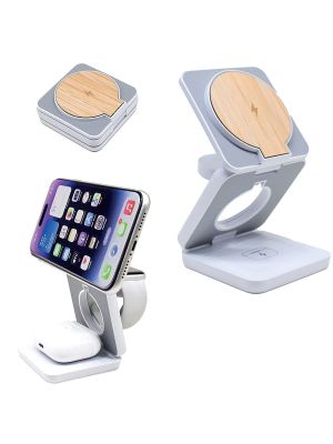 3’ü 1 Arada Katlanabilir Wireless Şarj Cihazı